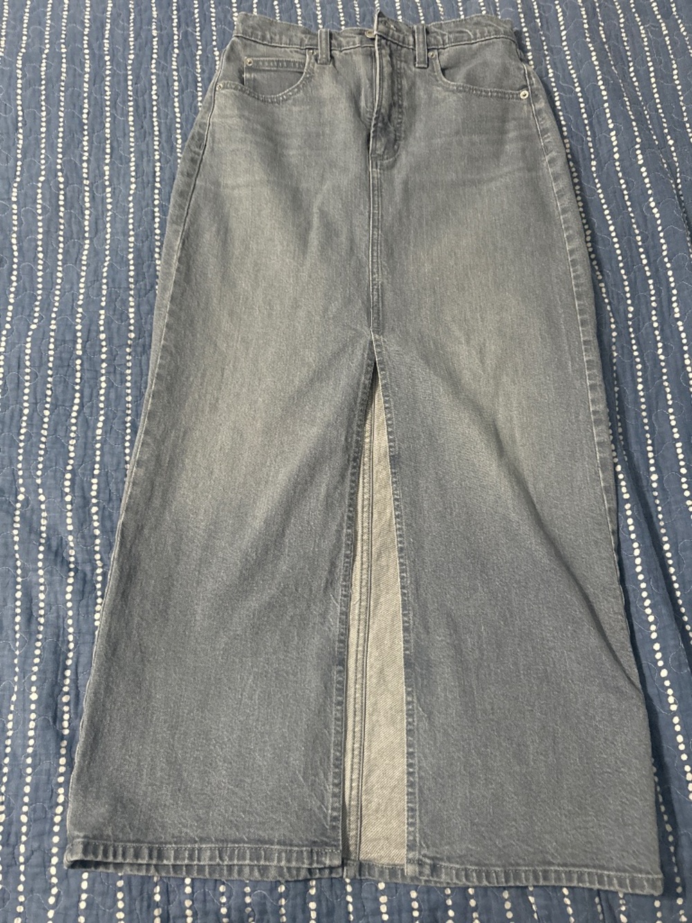 Women’s long jean skirt with split